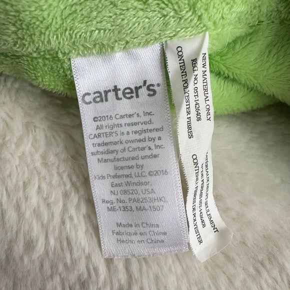 Carters Owl Lovey Grey Blue Green 13” Baby Infant Security Blanket Crib Toy - Picture 7 of 7